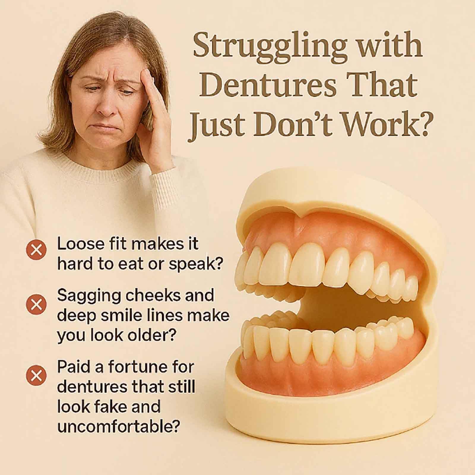 Prótesis Dentales, Dentaduras Postizas, Prótesis De Silicona Para Colocar Sobre Los Dientes Existentes, Prótesi-s Para Personas Sin Dientes, Prótesi-s De Silicona Para Toda La Boca (2 Sets)