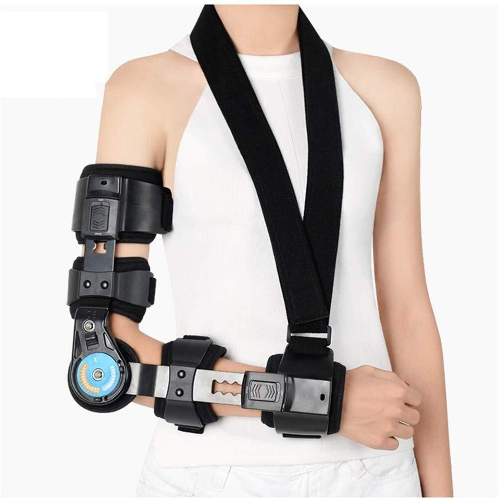Codera Articulada Ajustable para Rehabilitación Postoperatoria De Fractura De Codo, Soporte para Recuperación De Lesiones De Brazo, Derecha O Izquierda, Izquierda