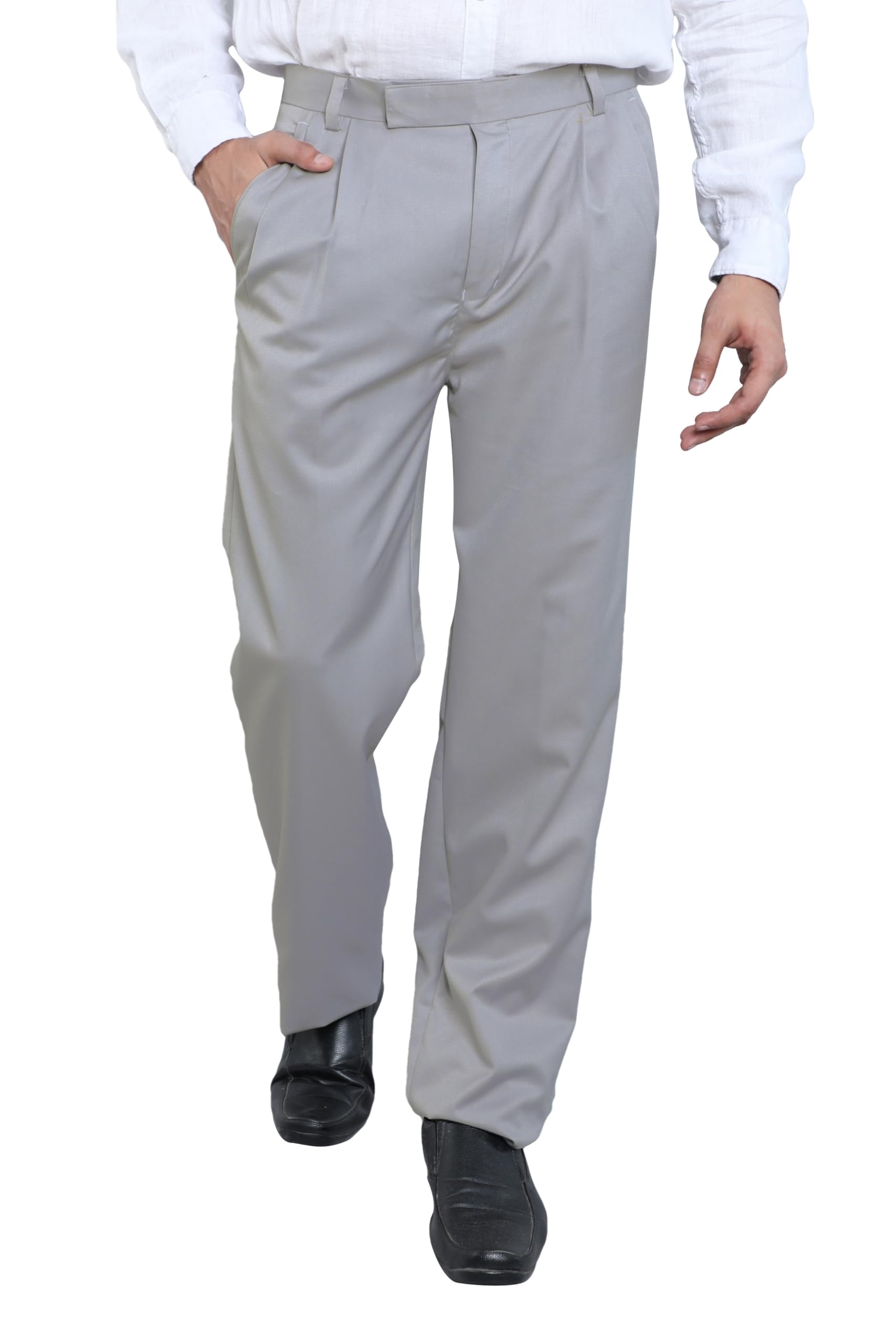 particle Pleat-Front Formal Trousers Regular Fit for Men, Waist Sizes 32-46-picture-54