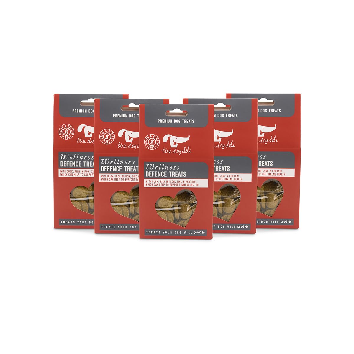 Petface Dog Deli Natural Wellness Dog Treats for Defence, Hypoallergenic, Hand Baked in the UK, 165 g (Pack of 5)