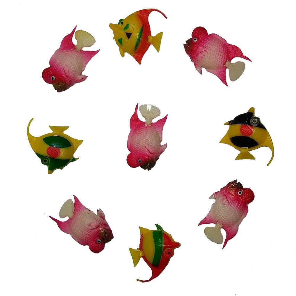 Buy 9 piece Multicolor Flowerhorn Small Fish Toys Online at Low Prices