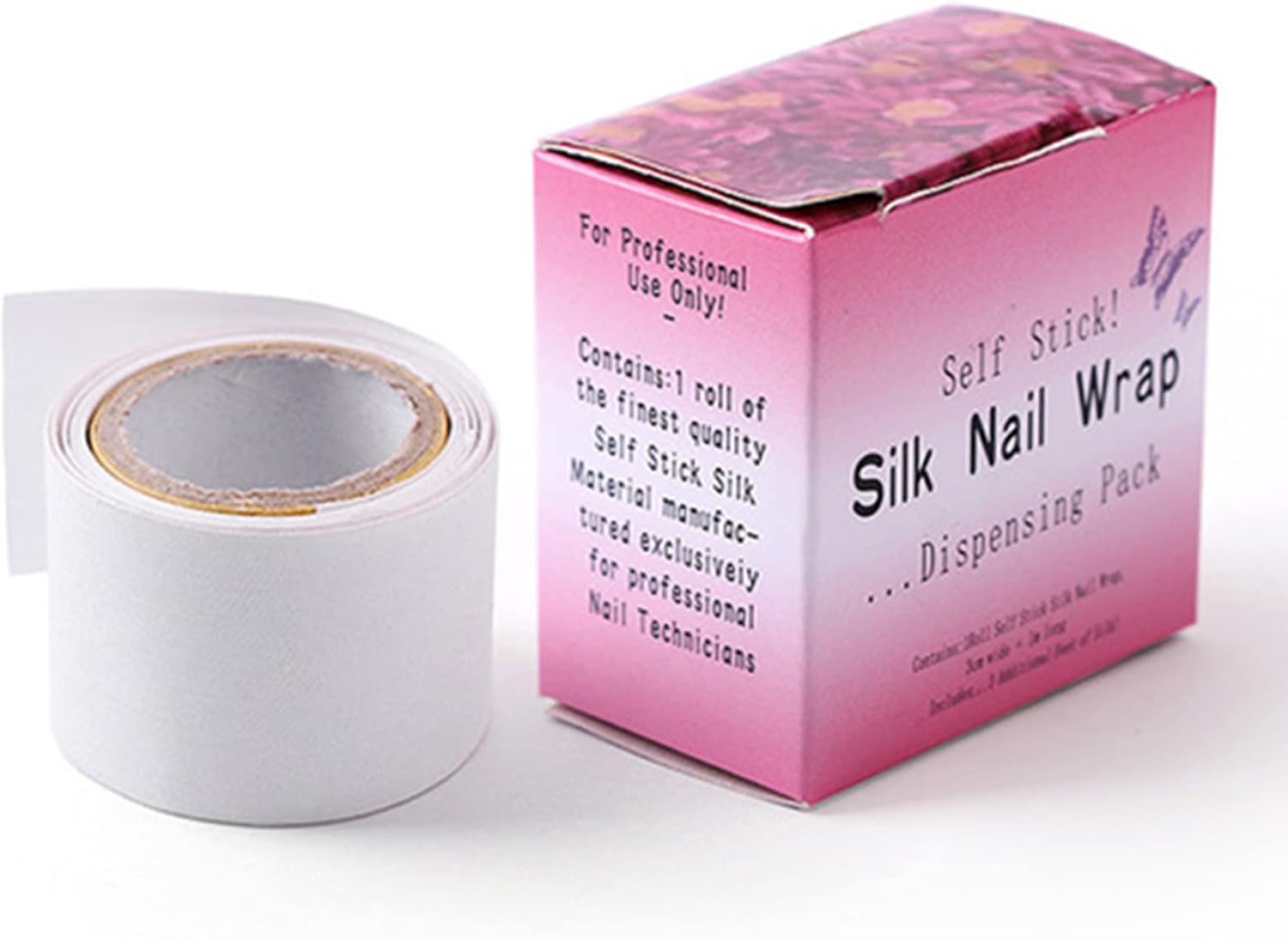 Fiberglass Nail Wrap Strong Nail Protector for UV Gel Acrylic Nails Self Adhesive Fiberglass & Silk Wrap Nail Art Tool Reinforce Pack of 2