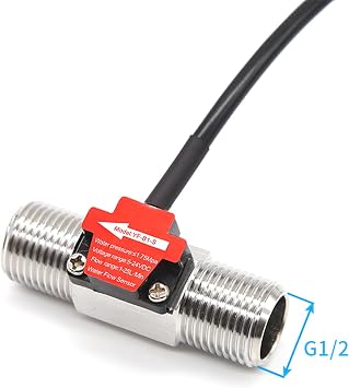 流量計カウンター 1-25L/min センサー DN15 ステンレスメーター流量計水道メーターおねじ流量計