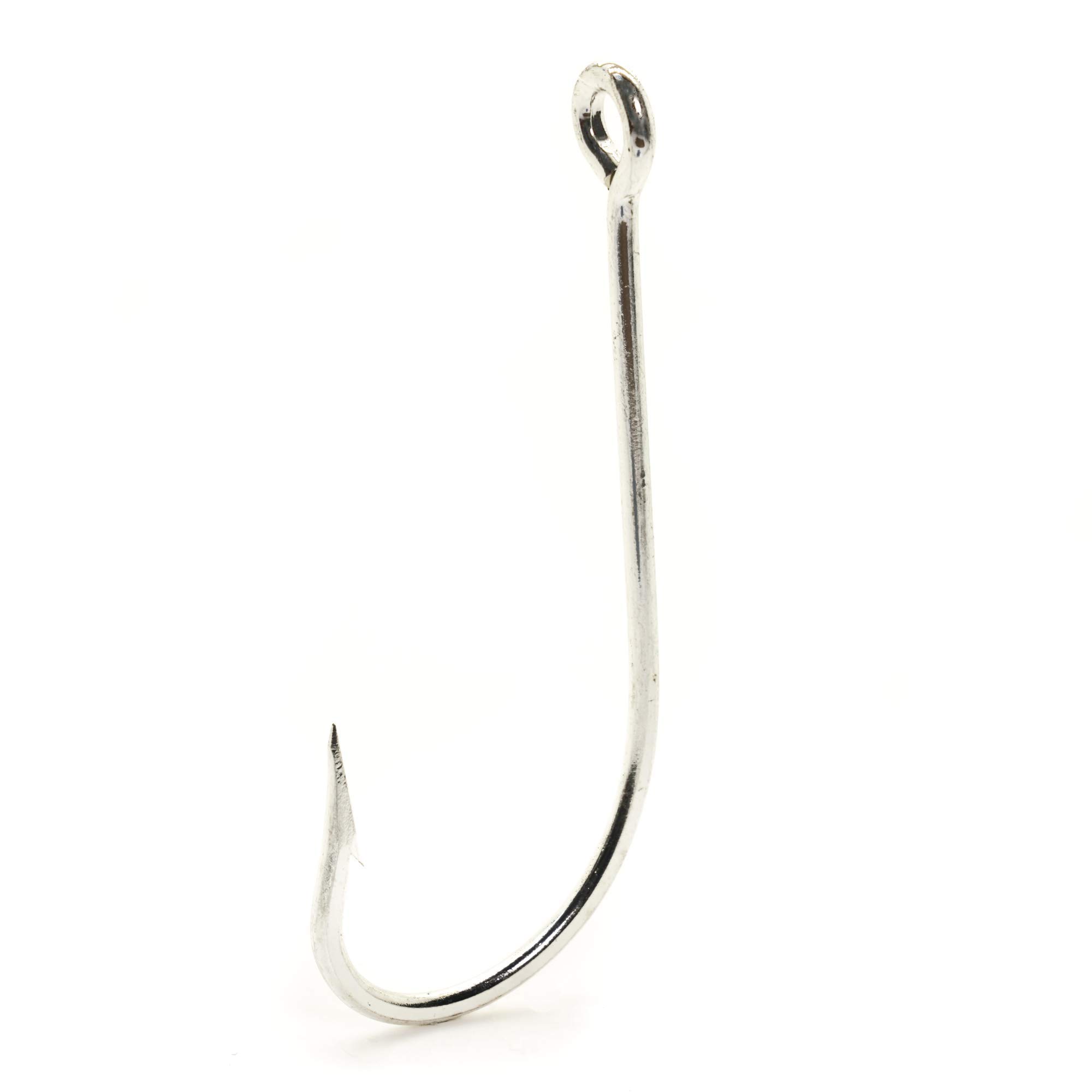 Mustad 34081 O'Shaughnessy Large Ring Forged Jig Hook Duratin 10/0 Saltwater Pack of 100