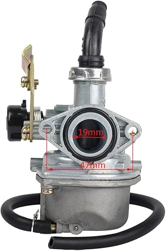 Miniatura 4 de HIFROM PZ19 PZ - Carburador de estrangulador de cable de 0.748 in compatible con motocicleta de motocross TaoTao Sunl de 90 cc, 110 cc, 125 cc, ATV