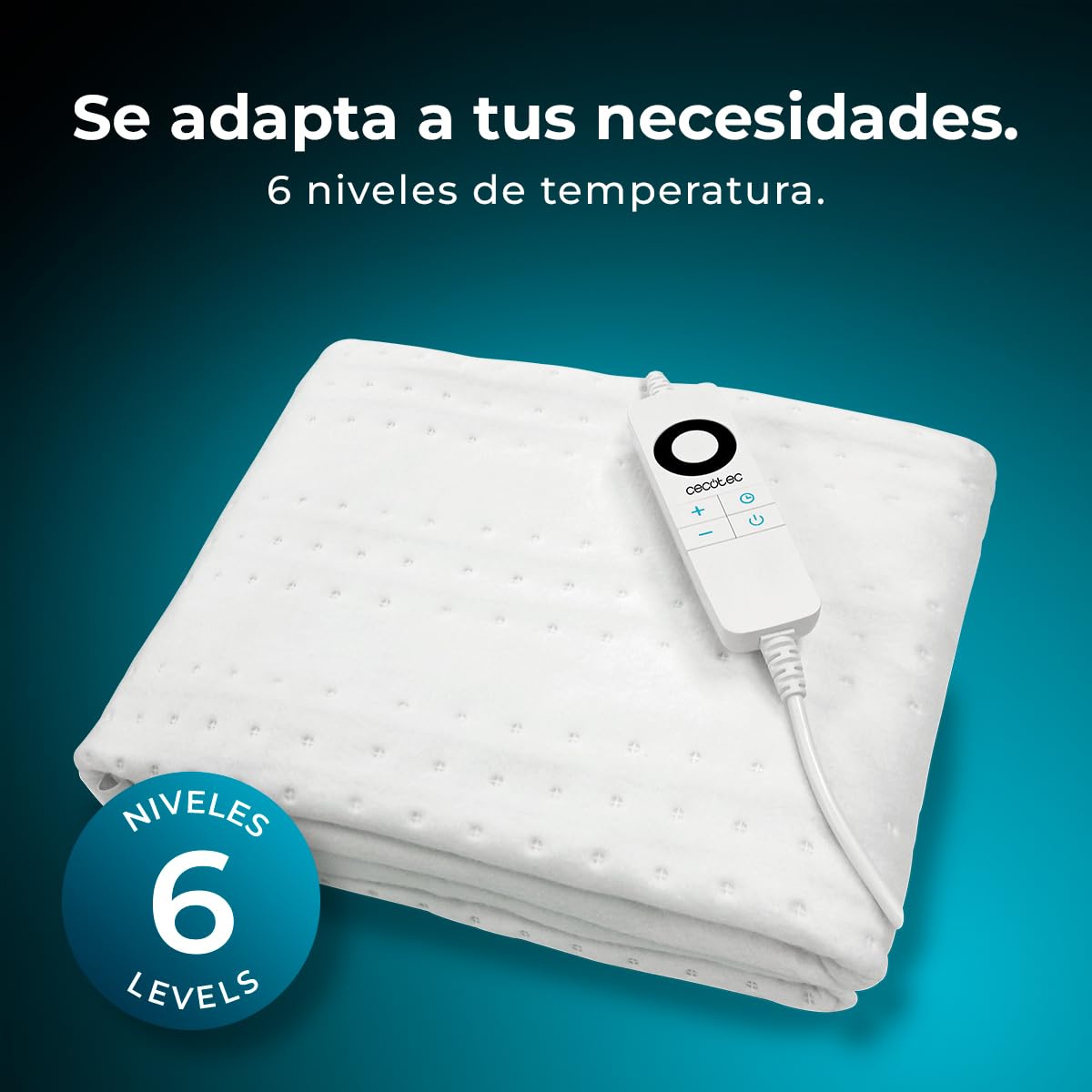 Wintem - Coperta Termica Elettrica Singola Comfy 150x80cm con Timer 8 Ore, 4 Livelli di Temperatura e Telecomando Staccabile per Calore Regolabile e