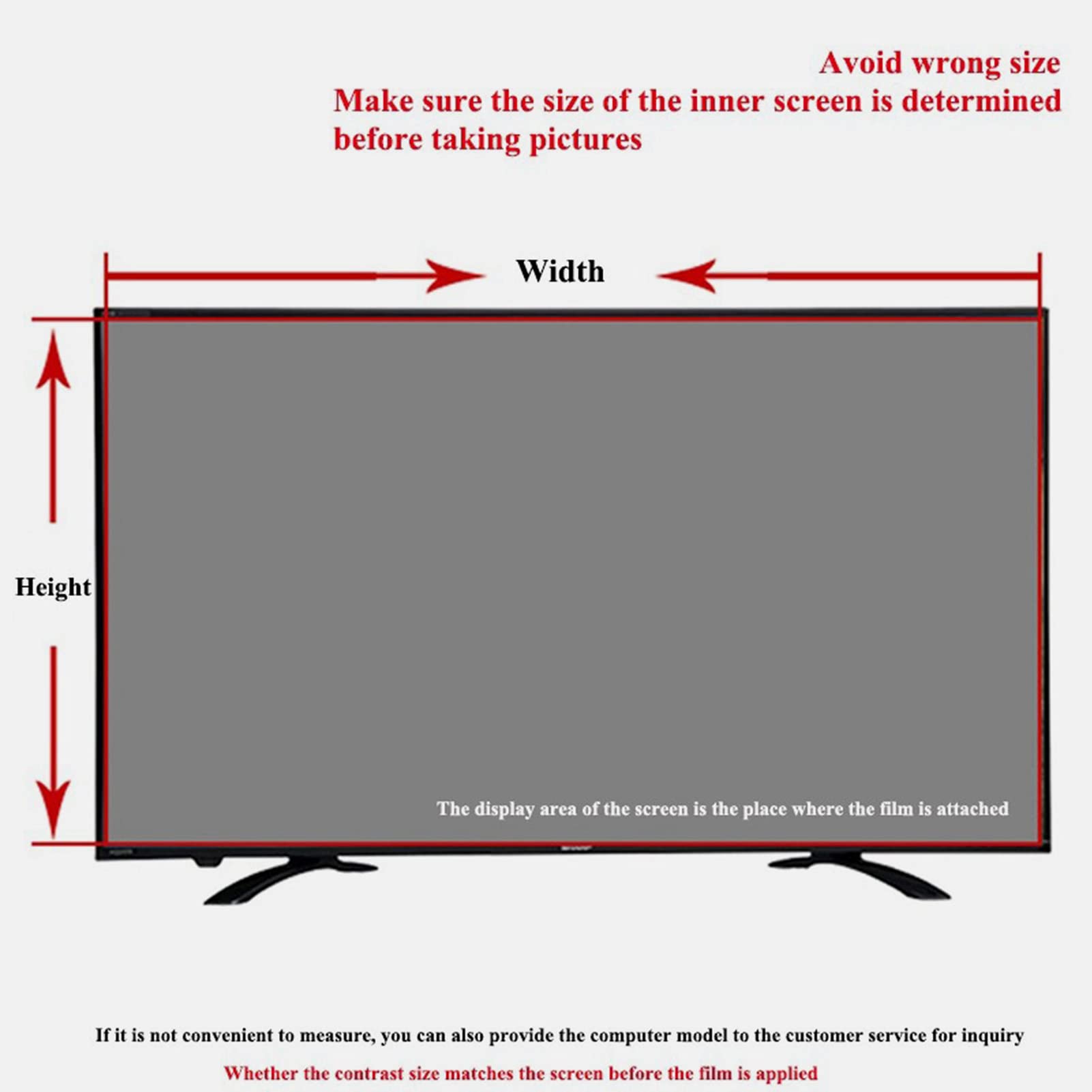 Osłona ekranu Smart TV, Folia ochronna na ekran telewizora z filtrem do telewizorów LCD LED OLED QLED 4K HDTV o przekątnej 32–75 cali(58" 1269 * 721)