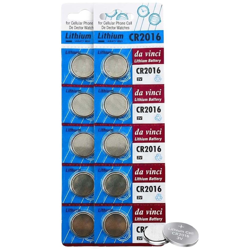 OBD CR2016 Lithium Coin Cell Battery 3V Long Lasting Power Button Batteries for Watches Key Fobs Remotes Calculators Electronics (5) — view 11