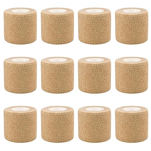 Image of 6pcs 2in Self Adhesive Bandage Wraps, Vet Wraps, 12 Colors to Choose, 5 Yard Self Adherent Wraps for Sports, Wrist, Ankle and Swelling