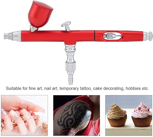 Miniatura 5 de Pistola pulverizadora de pintura multiusos Aerógrafo Mini compresor de aire, pistola de pulverización de 0.012 in Compresor Boquilla Aerógrafo con