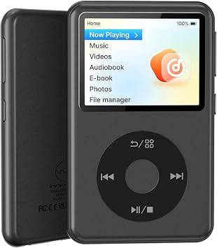 Innioasis 64GB Mp3 Player with Bluetooth, Lossless DSD DAC FLAC Support, Y2 Classic Dedicated Music Player with Playlists, Nostalgia Design, Supports up to 2TB Black