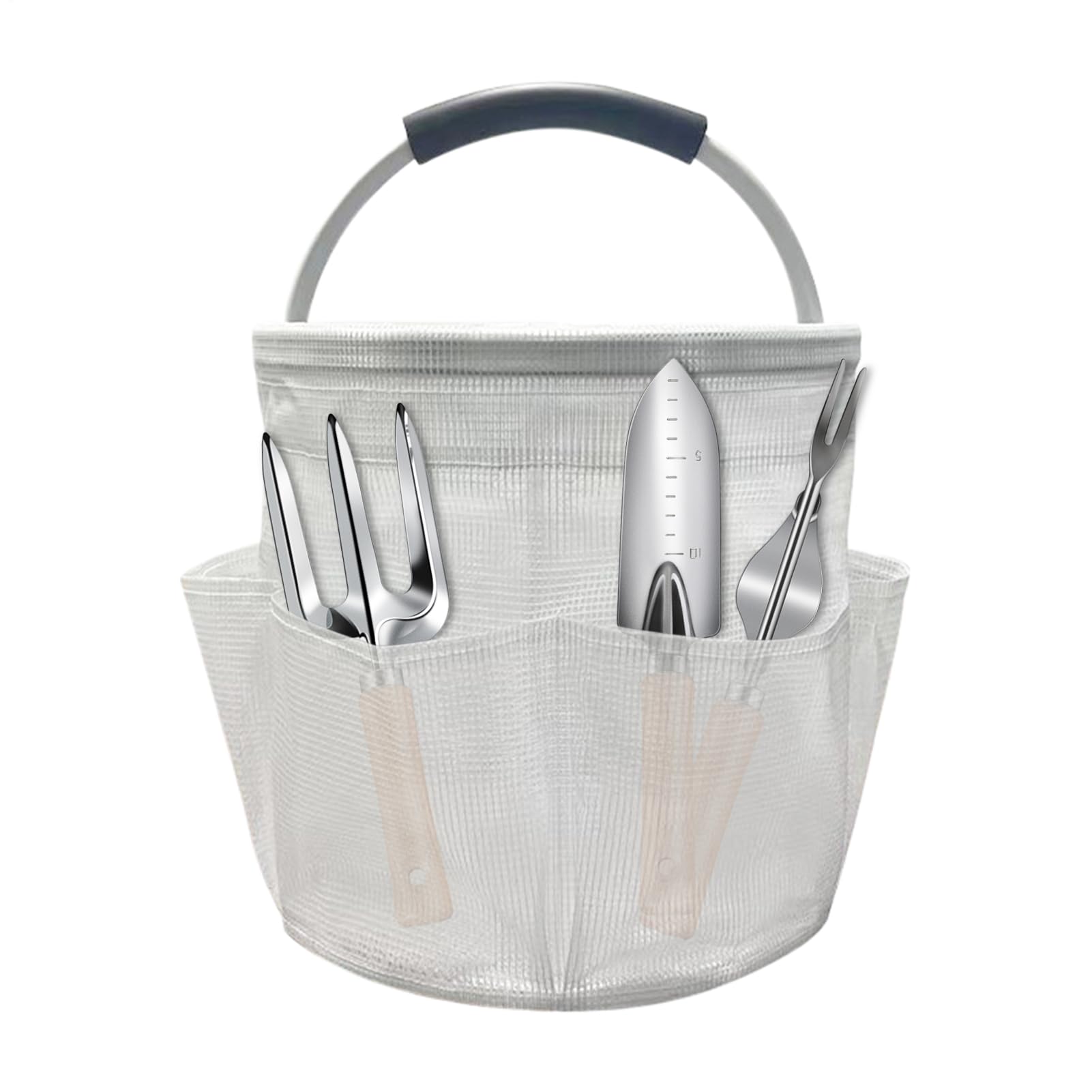 Mesh Shower Caddy - PVC Foldable Organizer Basket for Beach - Bathroom Supplies Multifunctional Carrying Pouch for Dorm