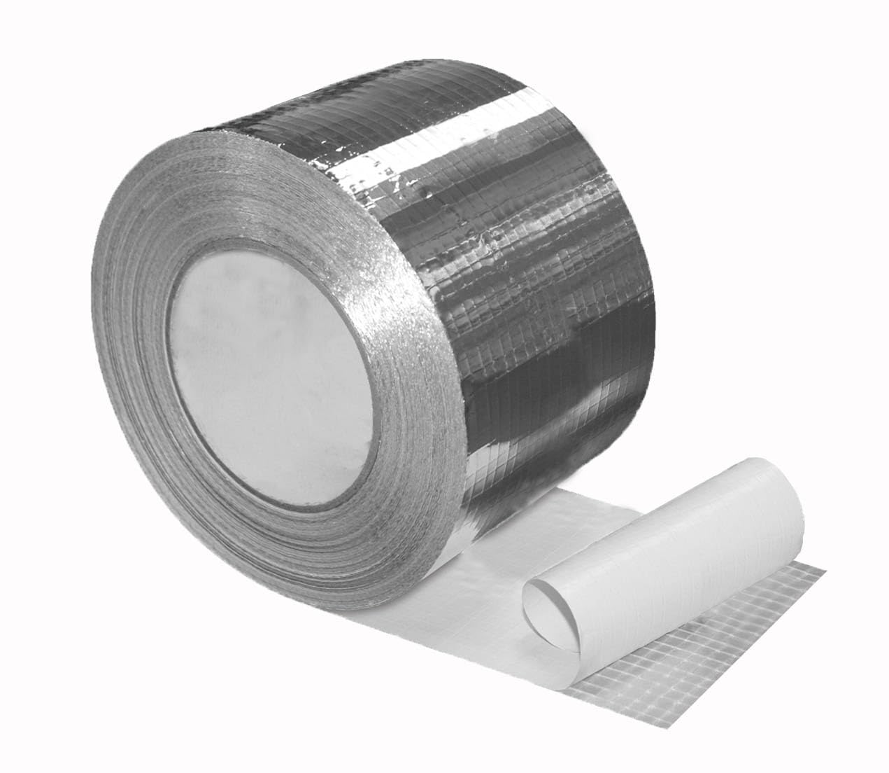 ALU TAZ Ruban Adhésif en Aluminium Renforcé 100mm x 50m de Mailles pour Systèmes de Ventilation et de Climatisation, Bande Adhésif d'Étanchéité Renforcé, Isolation