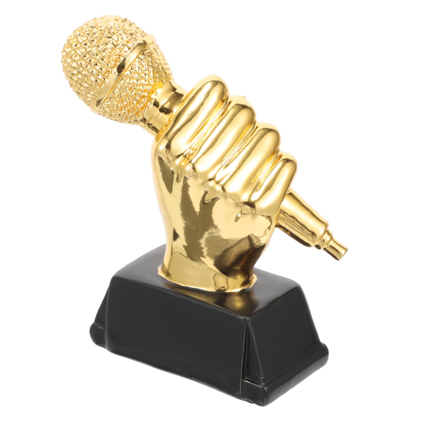 BESPORTBLE Mikrofon-Trophäe Karaoke Preistrophäe für Erwachsene Mikrofon- lustige Trophäe für Erwachsene Singen Award musikgeschenke mikrofone Trophäen vergeben Mikrofonskulptur Harz