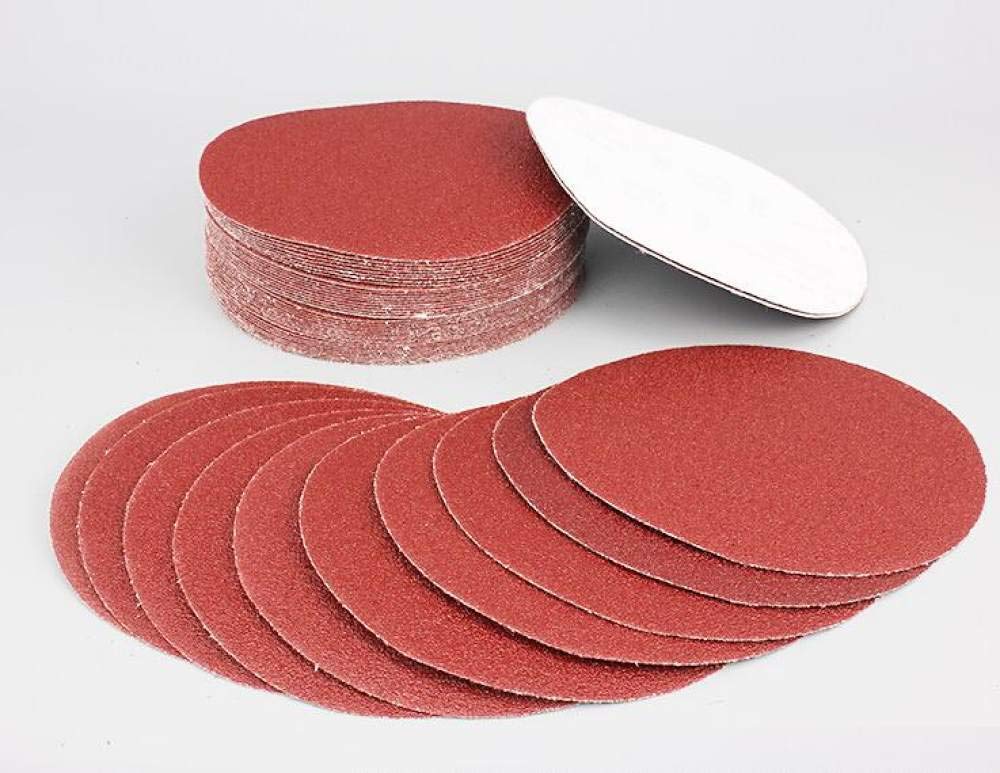 100 Pezzi 6 Pollici 150 mm Rotondi Fogli di Carta vetrata Disco di Sabbia, Grana 40-2000 per Scegliere Disco abrasivo ad Anello per Grana levigatrice, Grana 1000