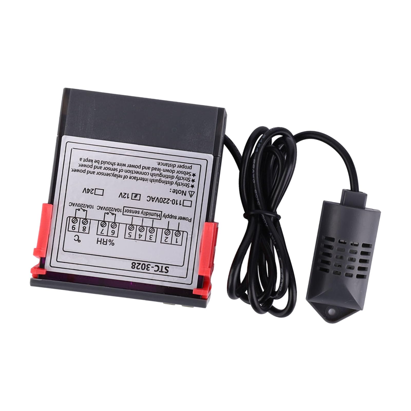 Yctze Termostato Digitale con Doppio Display, Controller di Temperatura, | Materiale ignifugo ABS, controllo tramite microcomputer, intervallo da -20°C a 80°C, adatto per l\'acquacoltura