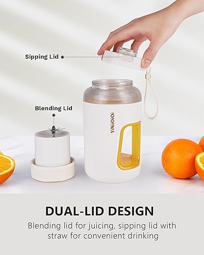 Miniatura 6 de Licuadora portátil personal, batidos, batidos y trituradora de hielo con licuadora de viaje recargable por USB