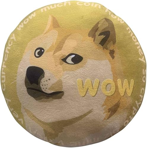 Almohadas Dogecoin  Almohada redonda de peluche criptográfico de BlockCraft.Compra almohada de felpa Doge de 12.6 in disponible en Yaxa Peru