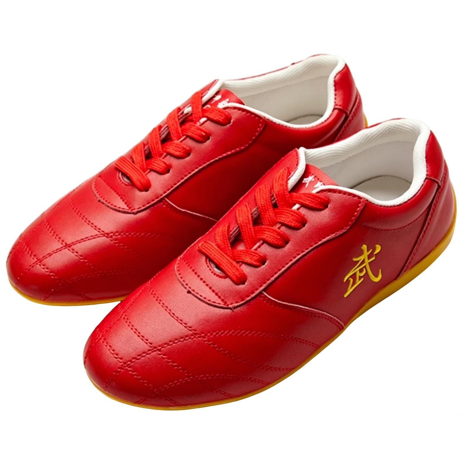 Zapatillas de Tai Chi para tus entrenamientos diarios de Kung Fu, modelo cómodo y flexible rojo.