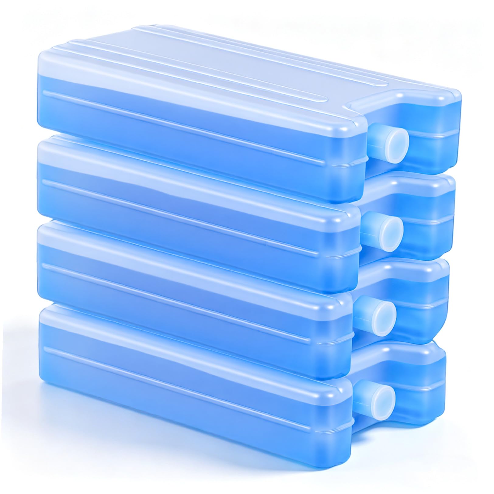 BESTYASH 4 Piezas Caja de Hielo Reutilizable de 400ml para Fiesta Verano Ventilador y Paquetes de Congelador Pequeños para Mantener Frescura en Uso Diario y Dormitorios