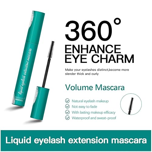 Miniatura 5 de Máscara líquida gruesa 2023, rímel rico mantiene tus pestañas gruesas y largas, efecto natural de alargamiento y engrosamiento, impermeable, a
