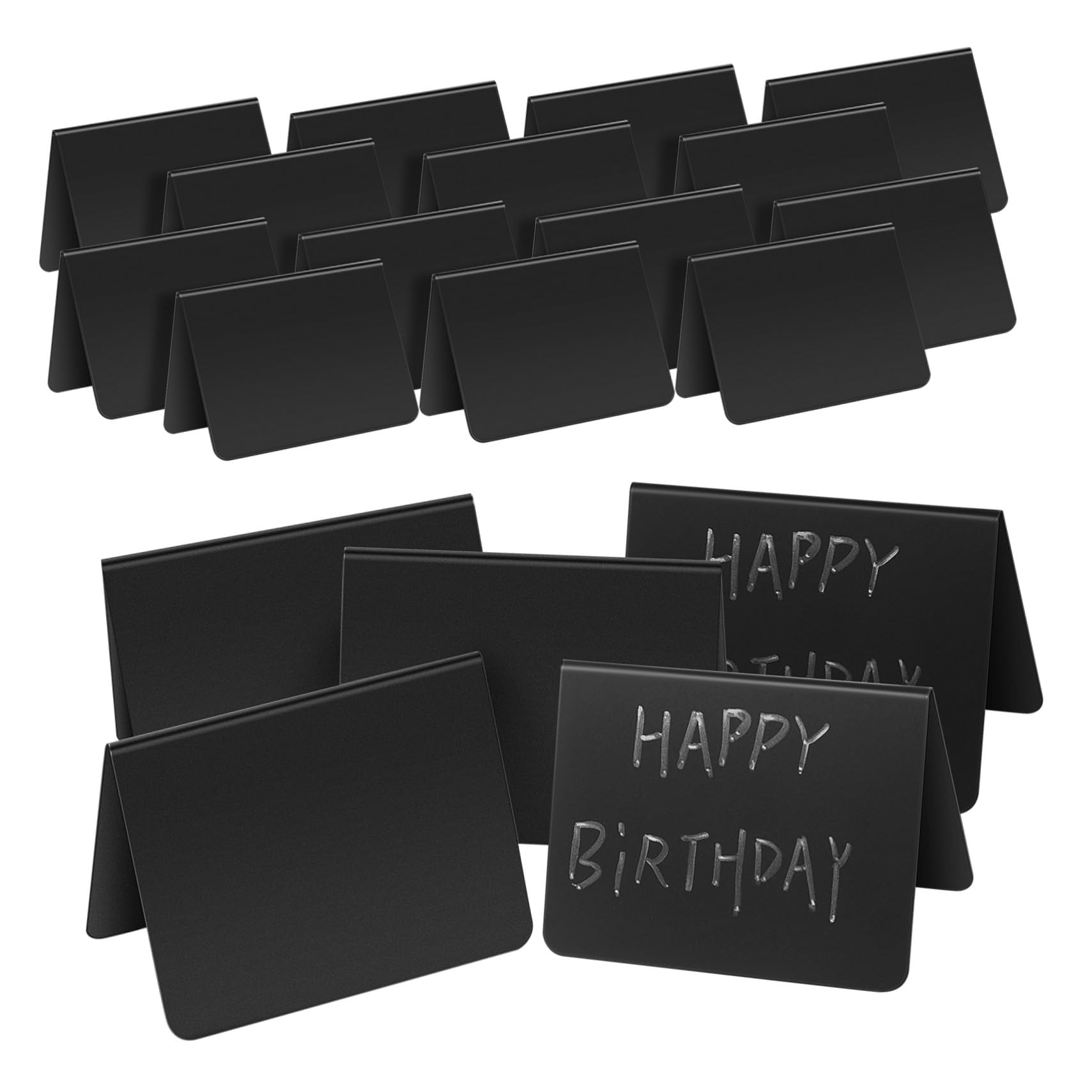 40 Pezzi Mini Lavagnette Piccole per Buffet Segnaposto da Tavolo in PVC Resistente Lavagna Portacartelli Compatta e Cancellabile per Ristoranti Matrimoni e Feste
