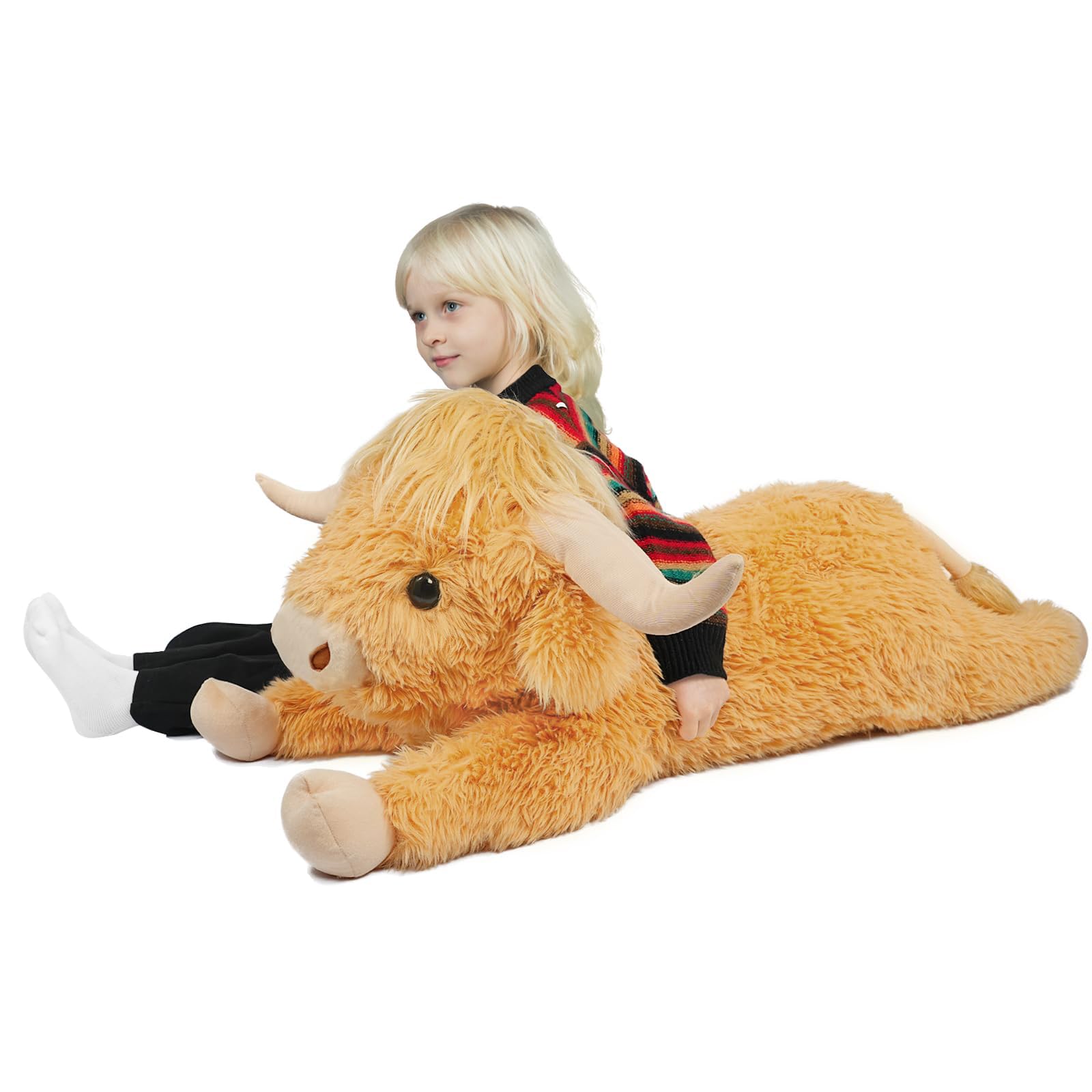 Amazon.com: WDXDSOB 38.5 Inch Yellow Giant Highland Cow Plush