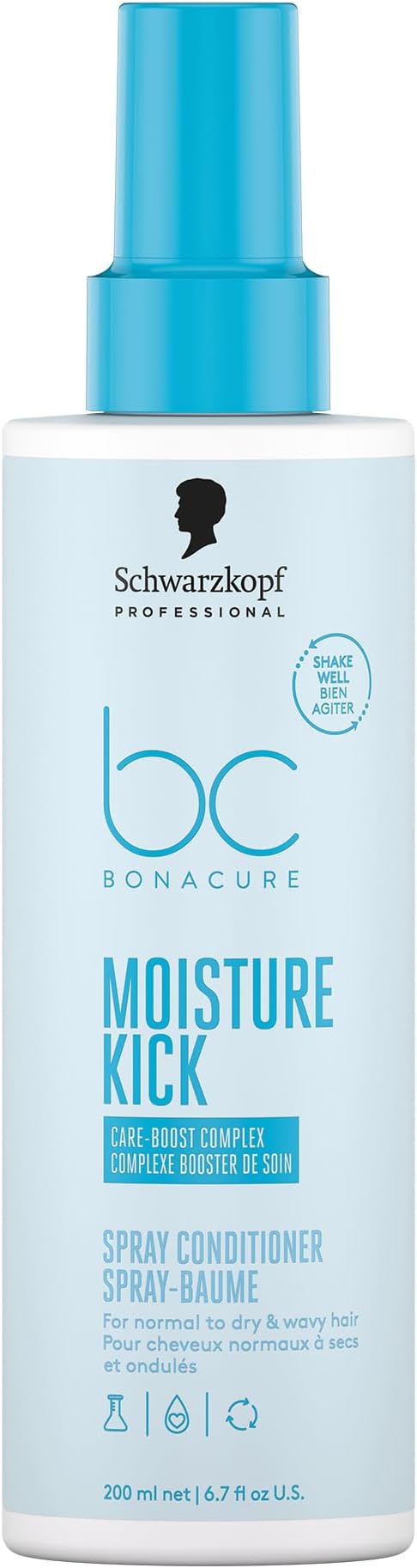 SCHWARZKOPF PROFESSIONAL BC Bonacure Moisture Kick Spray Conditioner Glycerol Clean Performance 200 ml