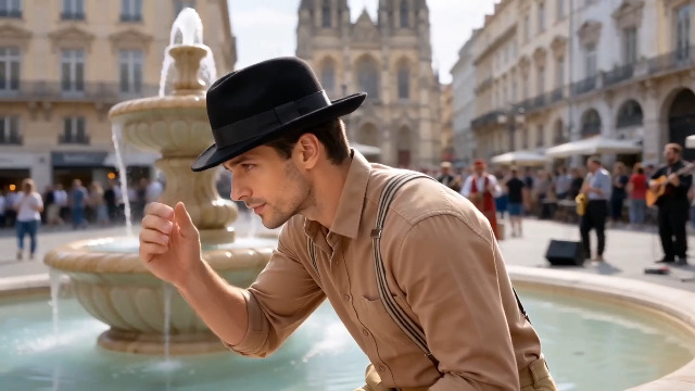 Ruphedy Wool Fedora Hats for Men Women Wide Brim Felt Panama Hat