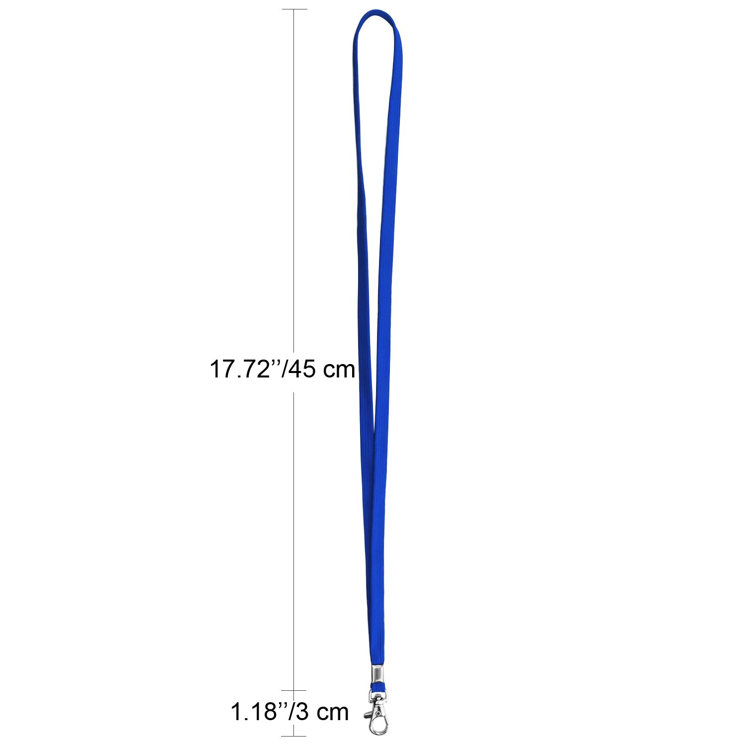 Fushing 45 cm slotbanden, 10 stuks wikkelbanden met karabijnhaken, kantoorbadge, koorden voor ID-kaarten, sleutels (Blauw Fushing 45 cm slotbanden, 10 stuks wikkelbanden met karabijnhaken, kantoorbadge, koorden voor ID-kaarten, sleutels (Blauw
