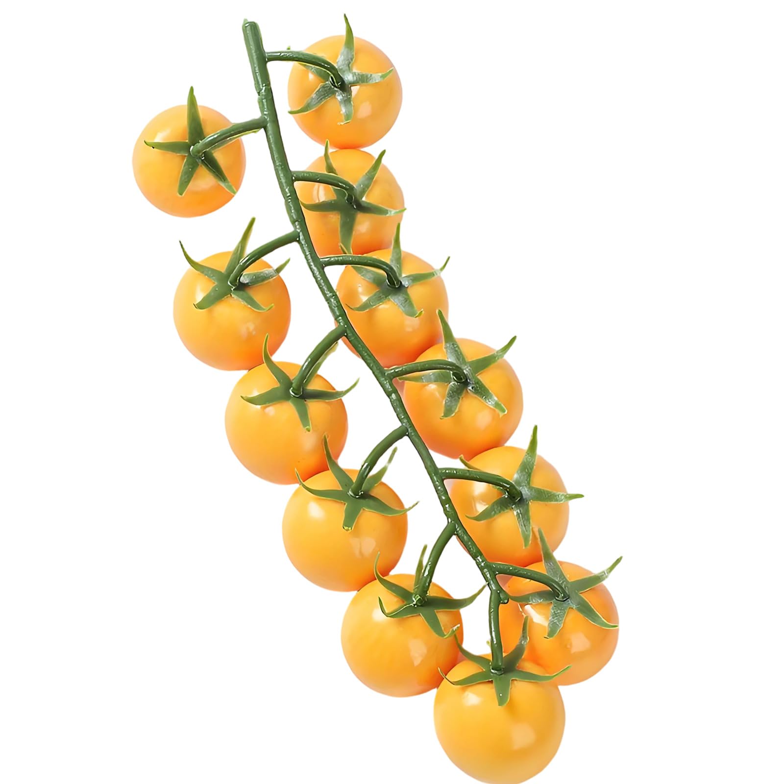 Oxxggkao Artificial Small Tomatoes Bunch Realistic Foam Tomatoes Educational Fruit Toy for Home Kitchen Decoration Basket Display Spume Black Tomato Decoration