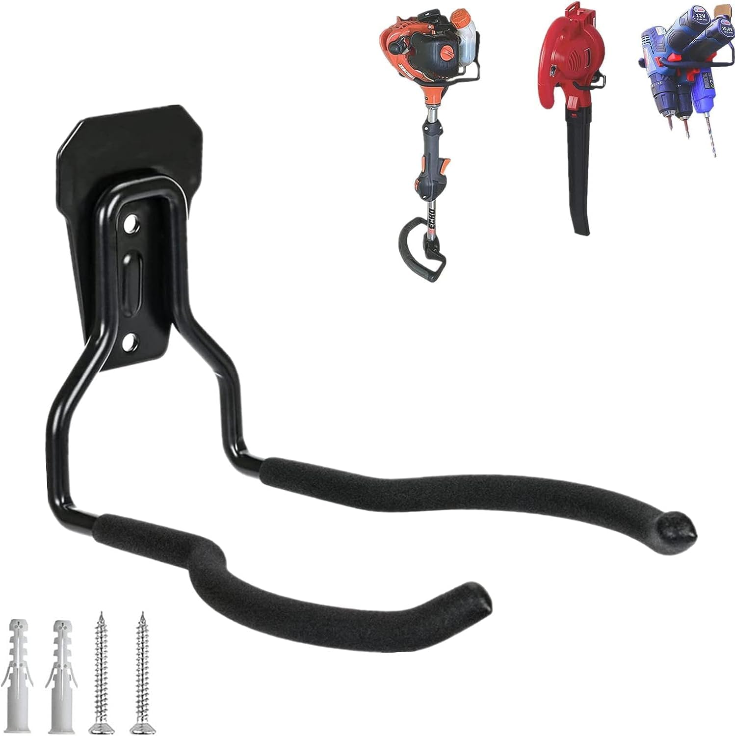 Bikerid Power Tool Hanger, Steel String Trimmer Hanger, Weed Wacker Holder, Weed