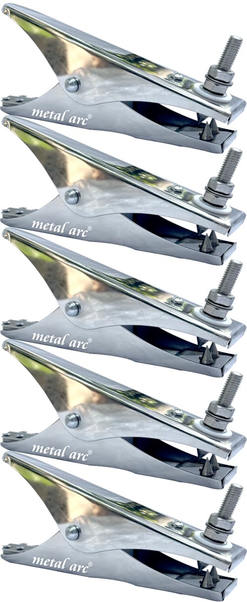 Metal Arc ISI Marked Professional Crocodile Static Clamp For Oil, Paint & Petrolium Industry (ECH601SSP, Pack of 5)