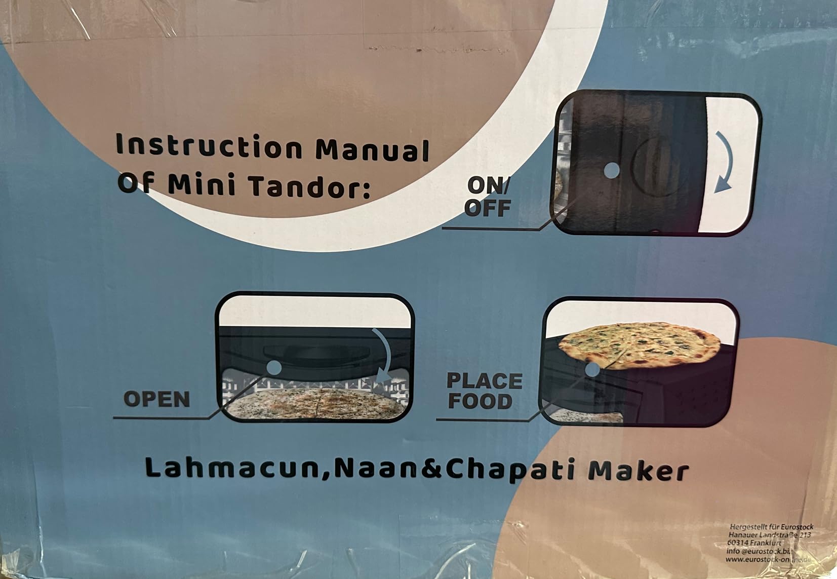 Tandoor - Horno para pizza, Chapati Roti Lahmacun Manakish Naan Pan Maker Eléctrico Tandoori Cocina 2100 W