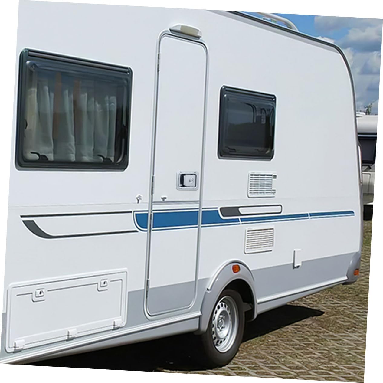 2pcs Stainless Steel Trailer Lock Flush Mount Latch for Rv Door Latch Replacement Easy Install