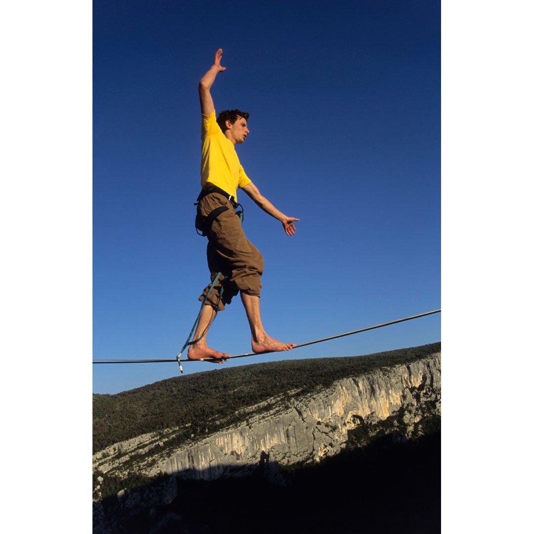 Giocoleria: Cinghia di Equilibrio Slackline HQ-Invento. 50 mm x 15 Metri con Strap di Fissaggio.