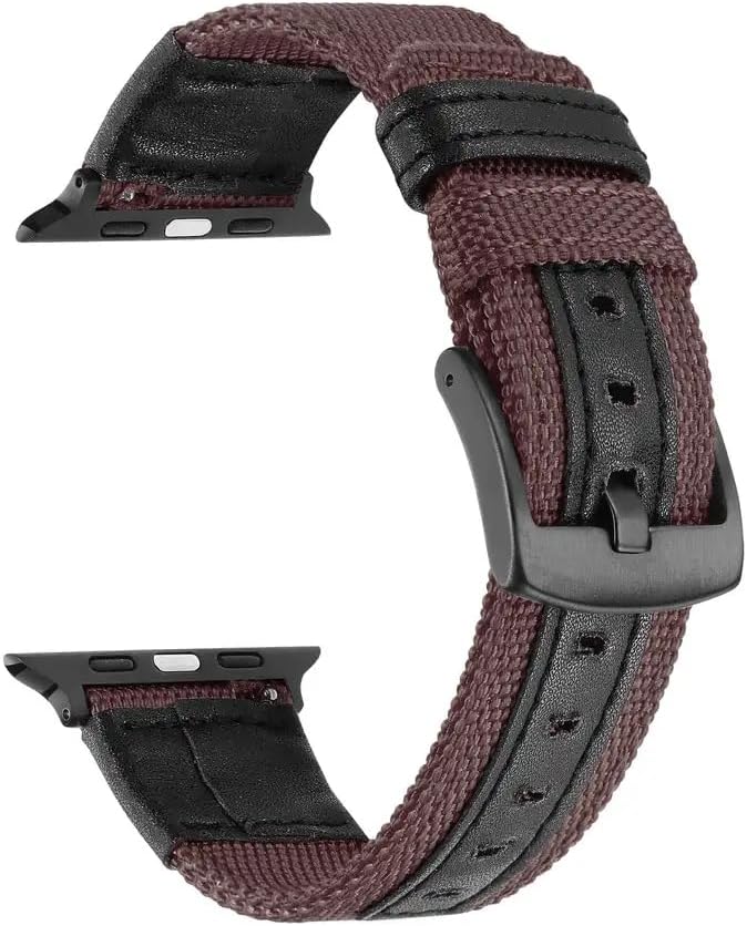 Raamax Correa deportiva de tela de nailon tejida compatible con iWatch de 1.929 in 1.772 in 1.614 in 1.732 in 1.575 in 1.654 in 1.496 in Series