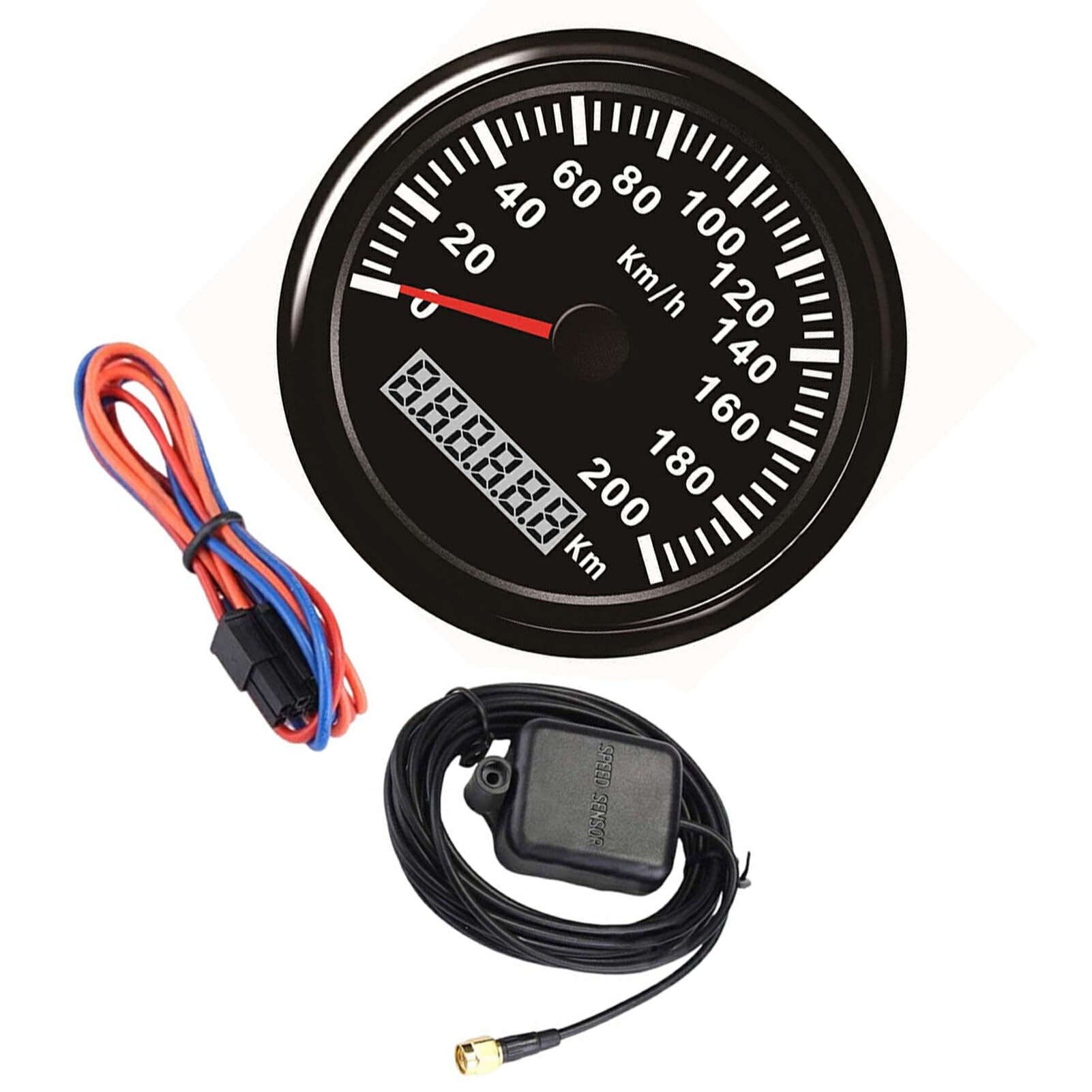 Compteur de Vitesse GP-S tachymètre GP-s Km/H Compteur de Moto tachymètre pour Moteur de Bateau pour Yacht Bateau Camion Marin