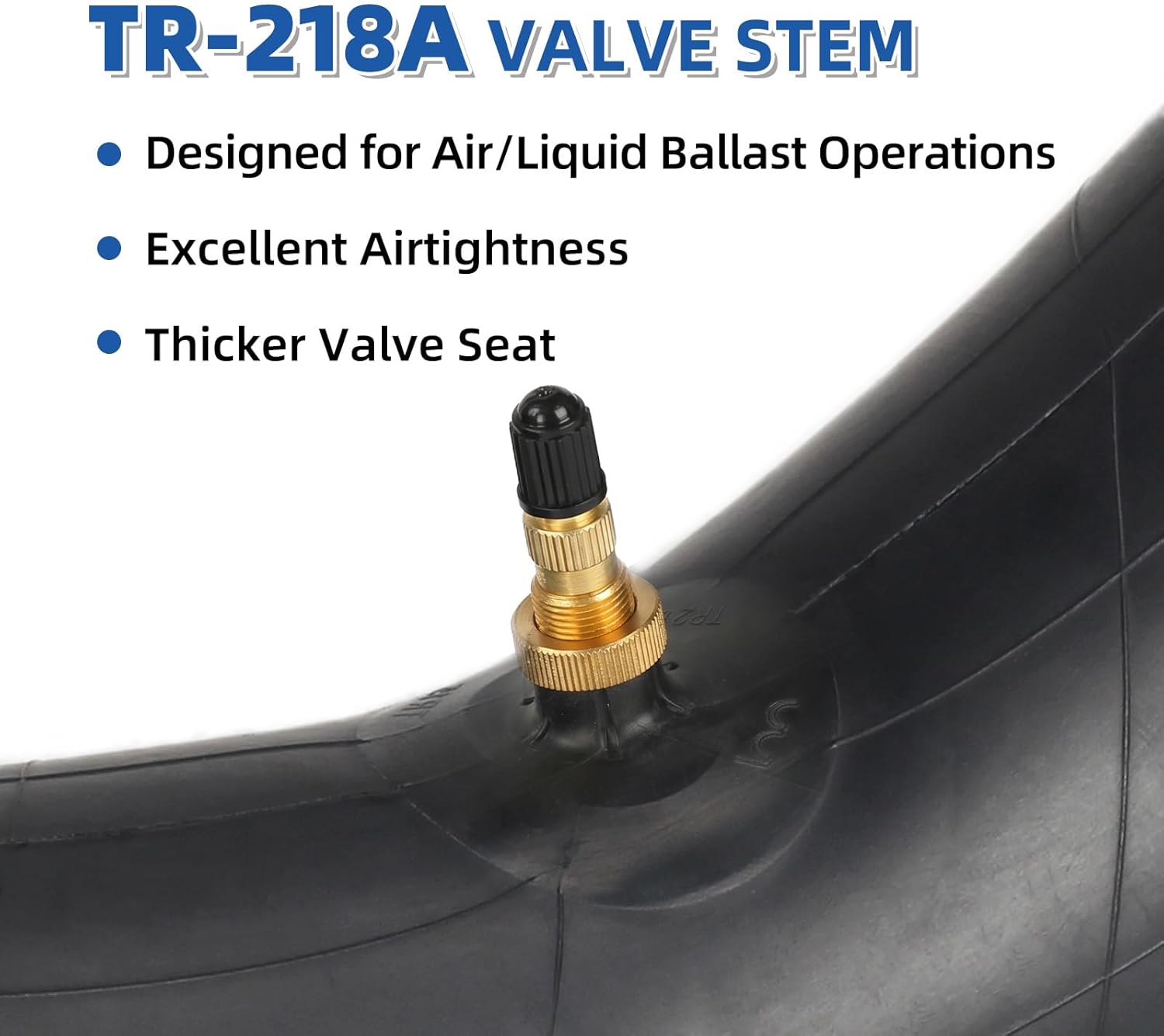 GICOOL 11.2R-24/12.4R-24 Tractor Tire Butyl Inner Tube, 1 Pack with TR218A Valve Stem, Heavy-Duty Inner Tube, Replacement Tube for Farm Tractor, Backhoe and Industrial Equipment