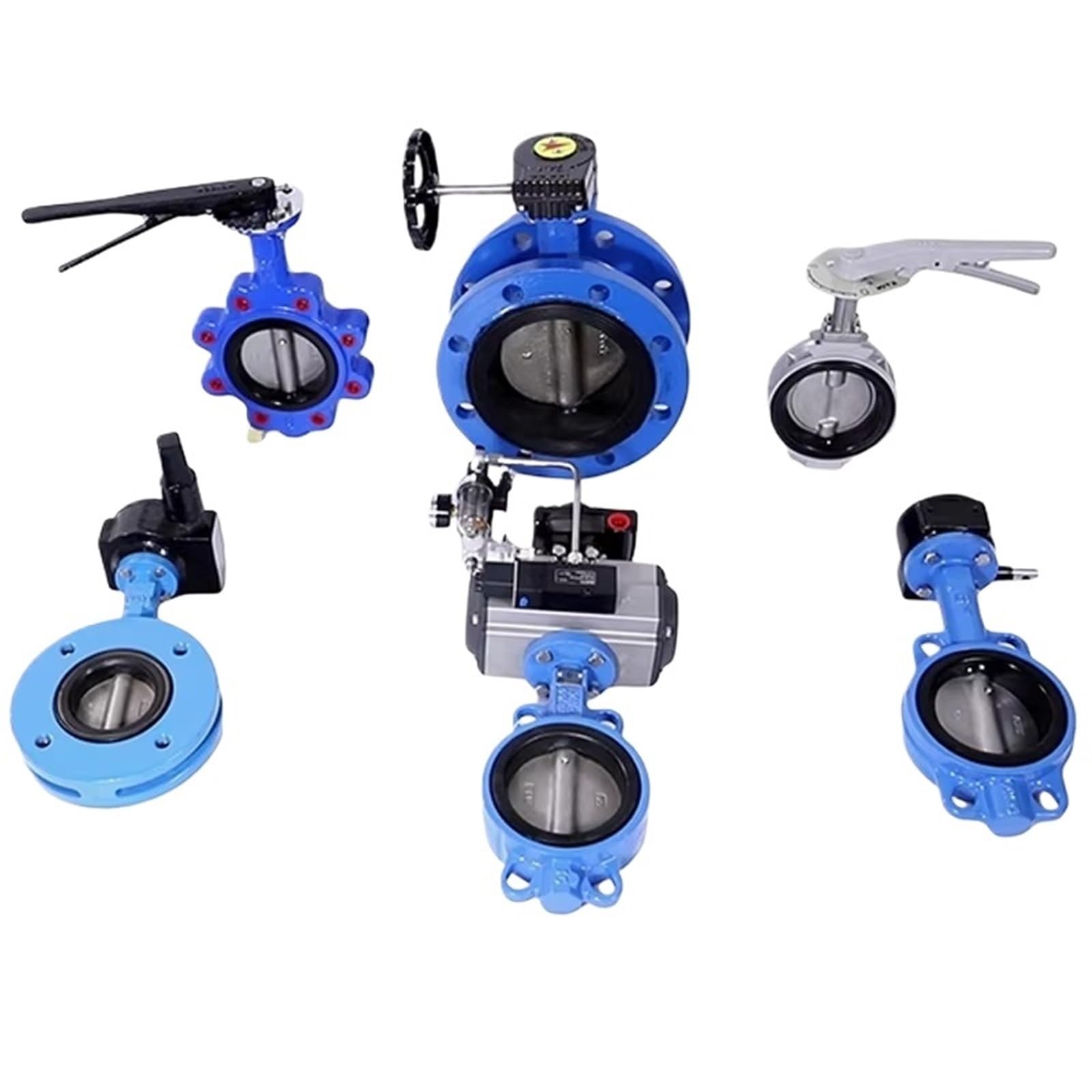 Qvctadpc Casting Pn10 Pn16 Double Flanged Manual Gear Valve Nickel Plate Di Body 16" Dn400 Handwheel Nbr Seat Water Ss410 Shaft For Water Supply