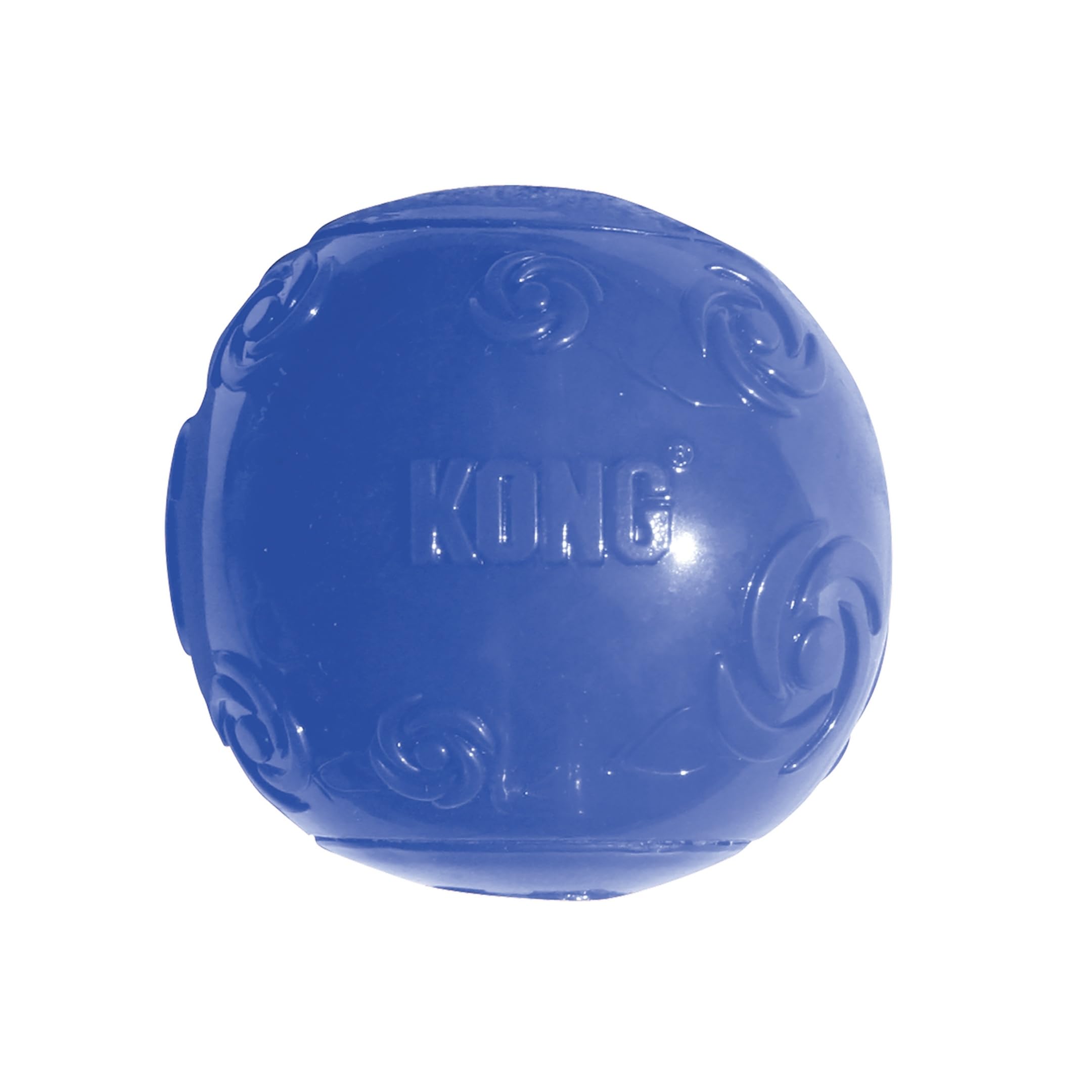 Squeezz Ball for Dogs, Durable Dog Fetch Toy, Fun Bounce with Squeaker, Grippy Textures for Light Chewing, Safe, Non-Toxic, Gentle on Teeth & Gums, for Fetch, Chase, Assorted Colours, Large