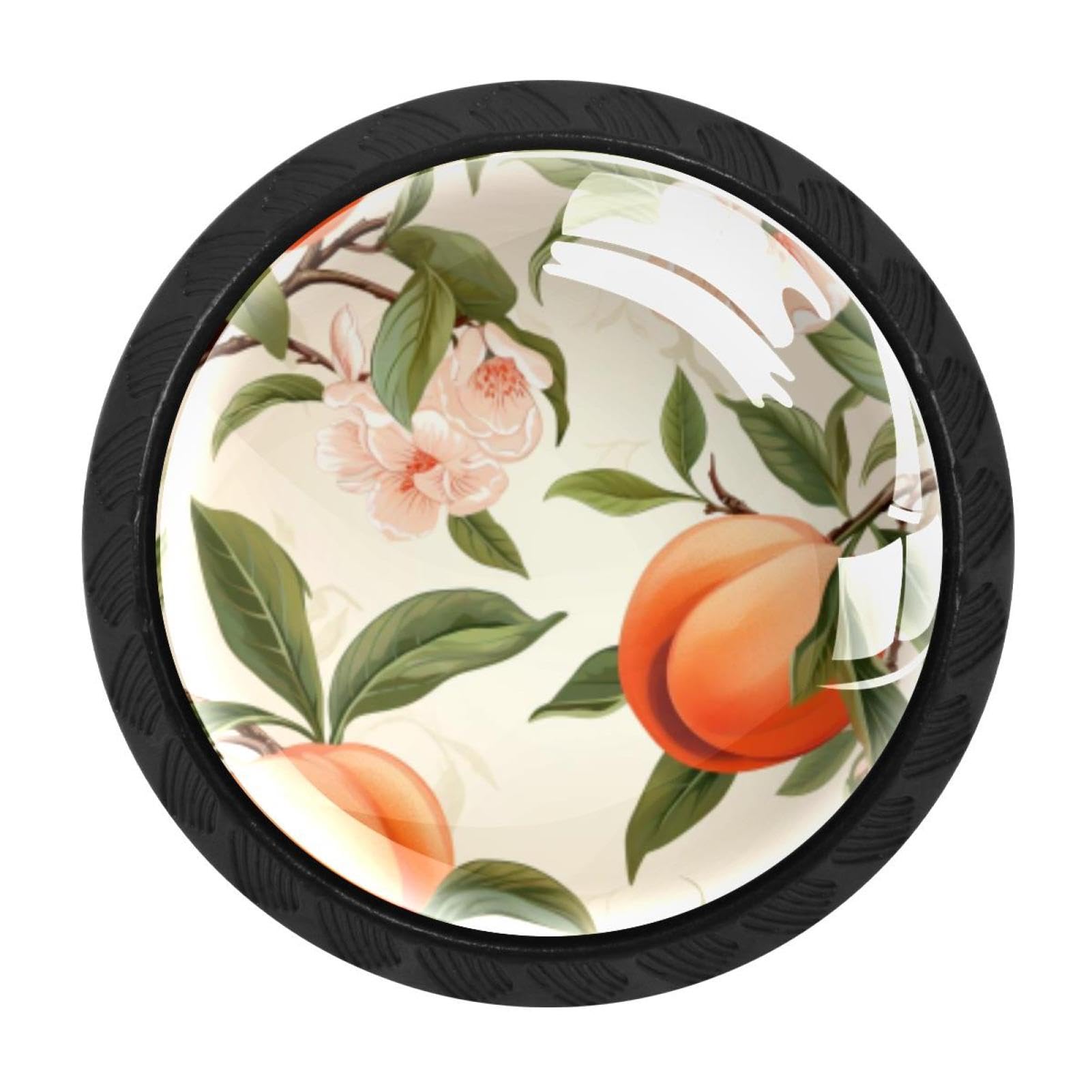 CHENZZZZ Peach Cabinet Knobs 4 Pieces Drawer Kitchen Cabinets Dresser Cupboard Wardrobe Unique Pulls Handles