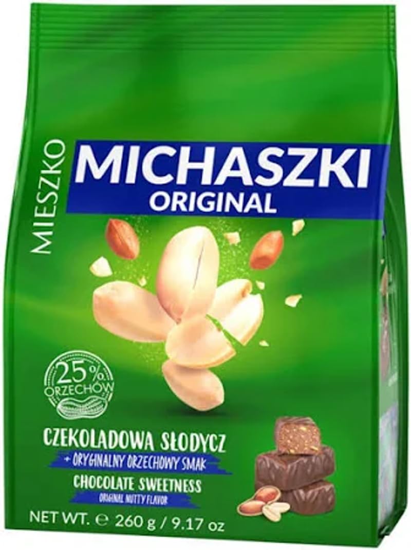 Mieszko Michaszki Dark Chocolate Covered Peanuts Candy (260g)