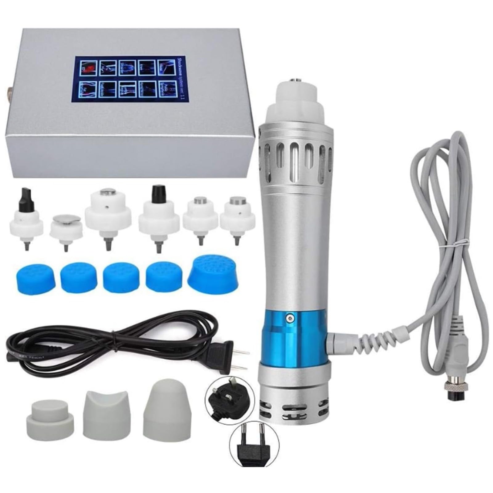 Pistola De Masaje Muscular, ED Máquina Electromagnética De Ondas De Choque Extracorpóreas Masajeador De Músculos Profundos Profesional Para Dolor De Rigidez Muscular Dolorosa