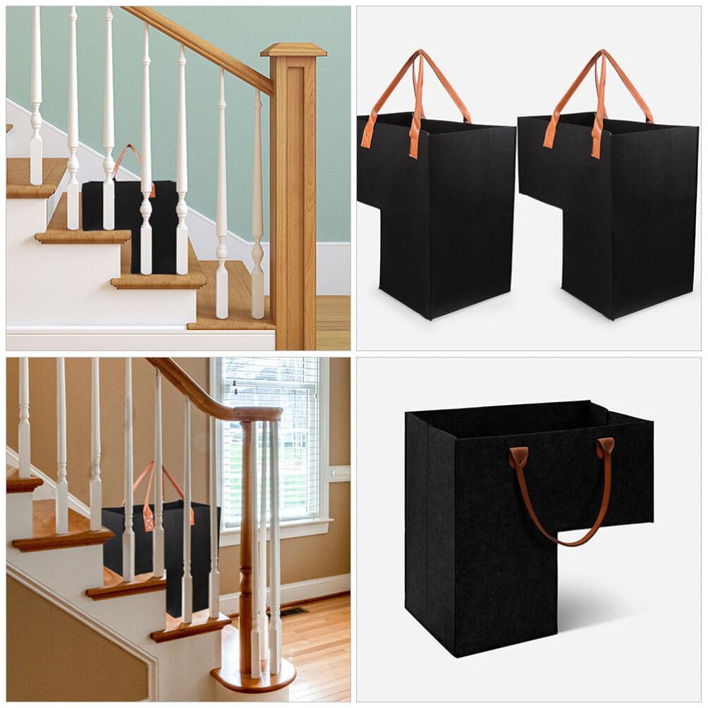 Angoily Cestino Portaoggetti Forma Per Scale Contenitore Per Vestiti Pieghevole Organizer Per Scale Grande Borsa Multiuso Per Vestiti Sporchi e Giocattoli