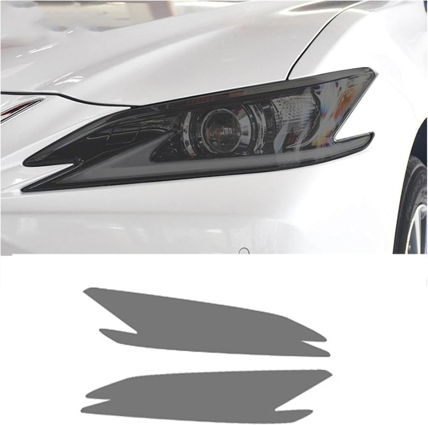 SamLng Car Front Light Film for Lexus XZ10 2018 2019 2020 Car Headlight Film Front Light Transparent Blackened Moulding Vinyl Protection Sticker Car Light Film