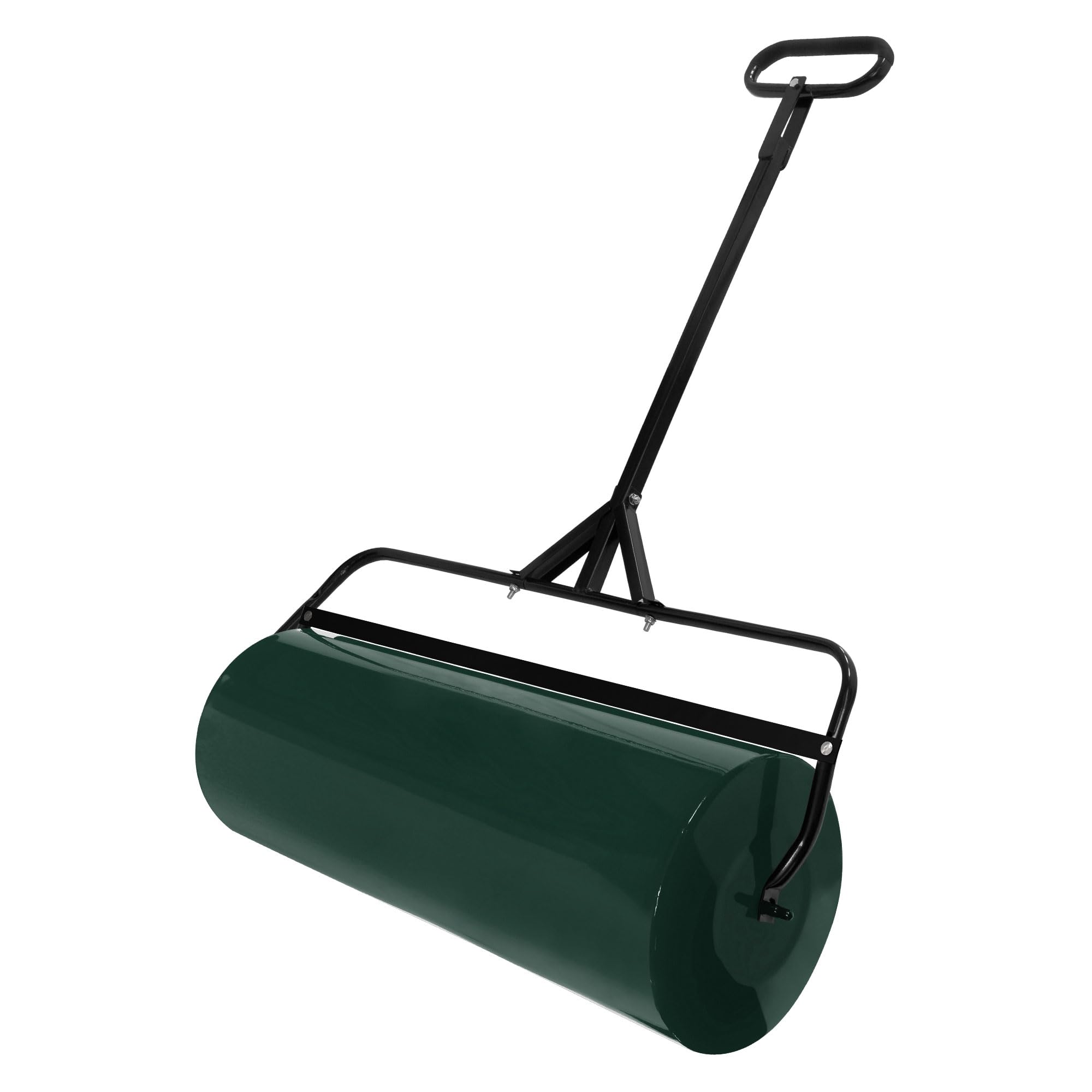 ECD Germany Rodillo de Césped de Acero Verde 90cm de Ancho Aplanador de Jardín 63 litros de Volumen Ø30cm, Rellenable con Agua/Arena Apisonadora Compactar, Aplanar y Remover la Tierra para Plantas