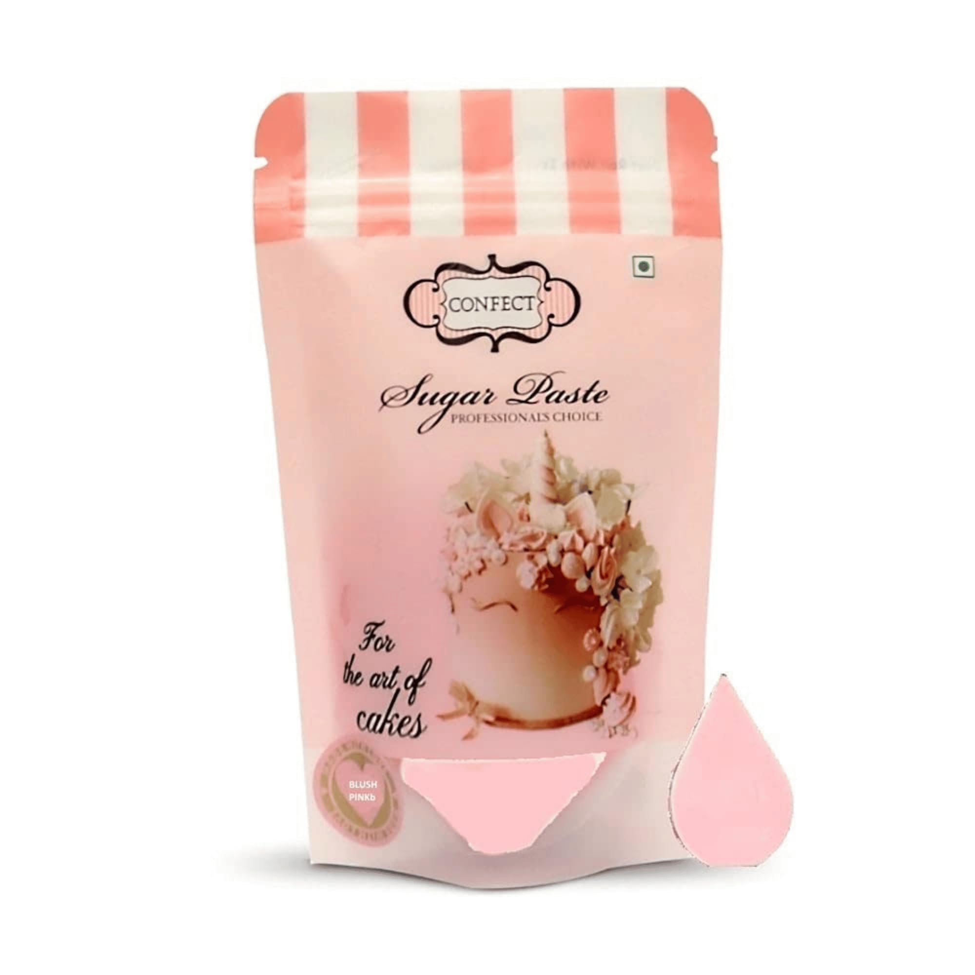 Confect Blush Pink Fondant | Edible Cake Fonadant | Chefs Choice Blush Pink Fondant for Cake Decorating | Vegan, Gluten-Free, Nut-Free, Palm Oil-Free – 250 Gms