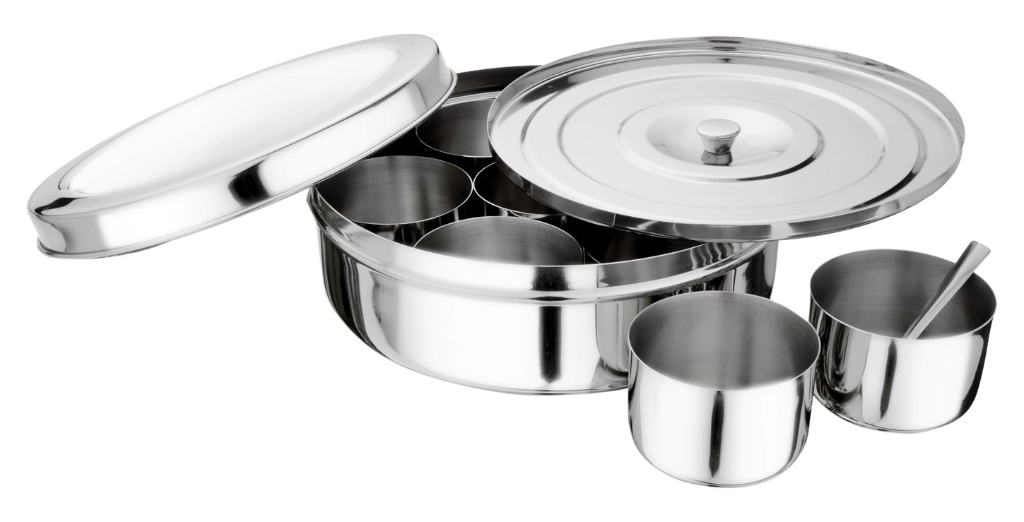 Bhalaria - 180366 Masala Dabba - Canister with Inner Cover,Dia 21cm