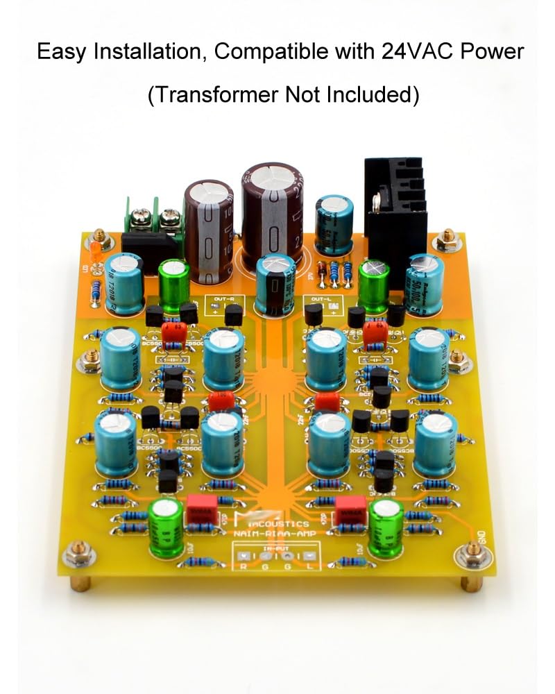 Refer-Naim - Amplificatore phono completamente discreto, classe A mm, scheda finita, riaa, equalizzazione, per giradischi in vinile, preamplificatore audio Hi-Fi, compatibilità con alimentazione 24